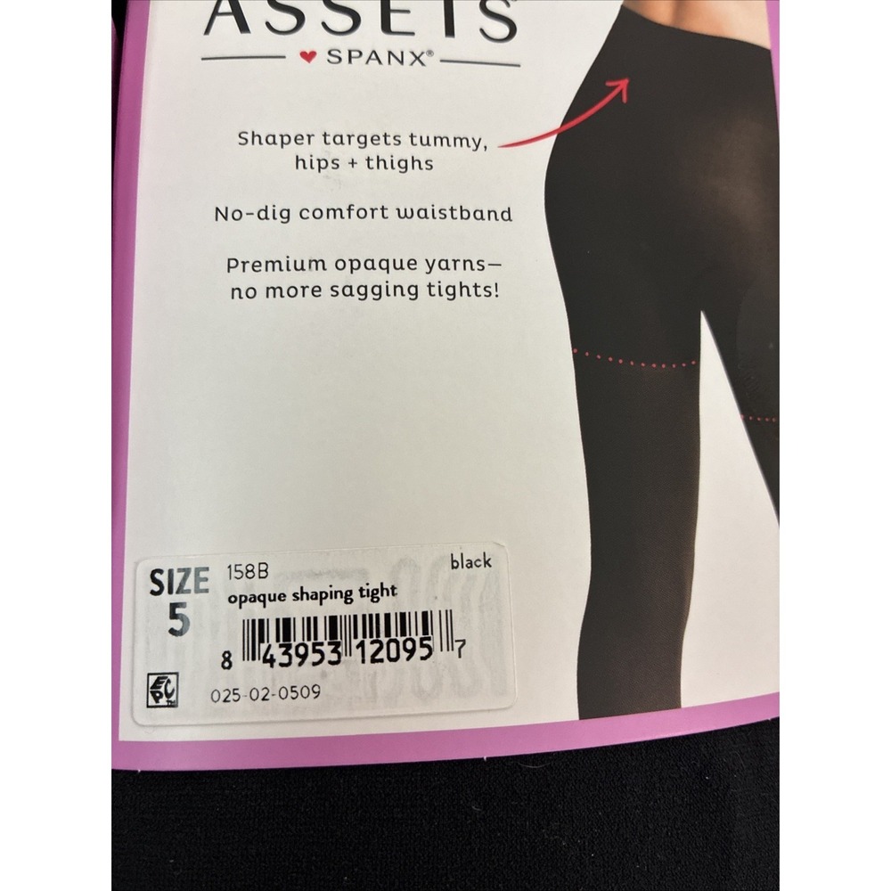 ASSETS by SPANX Women's High-Waist Shaping Tights LOT OF 3! Size 5 Black - 158B - Picture 7 of 7